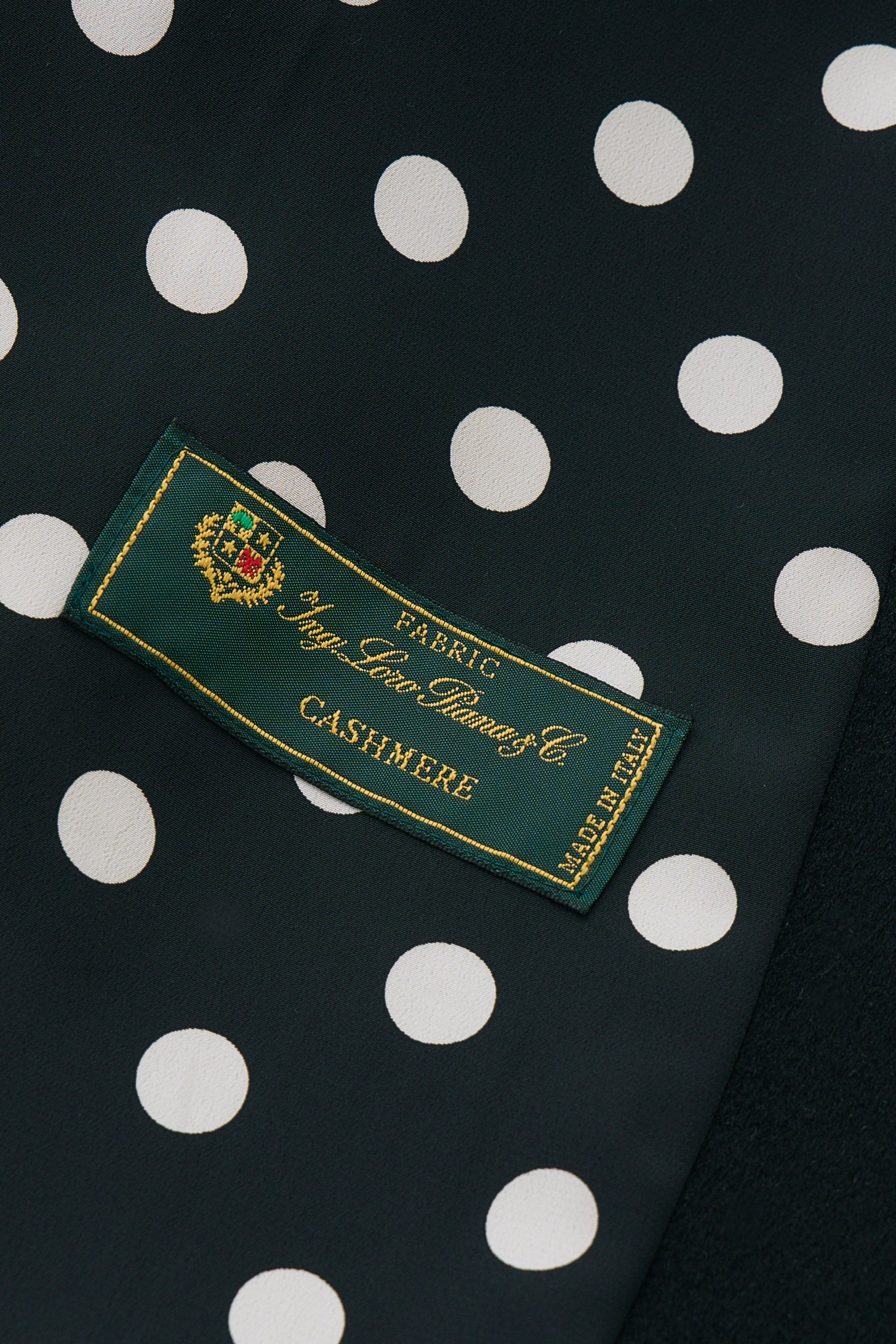 Dot Lining Cashmere Jacket Coat