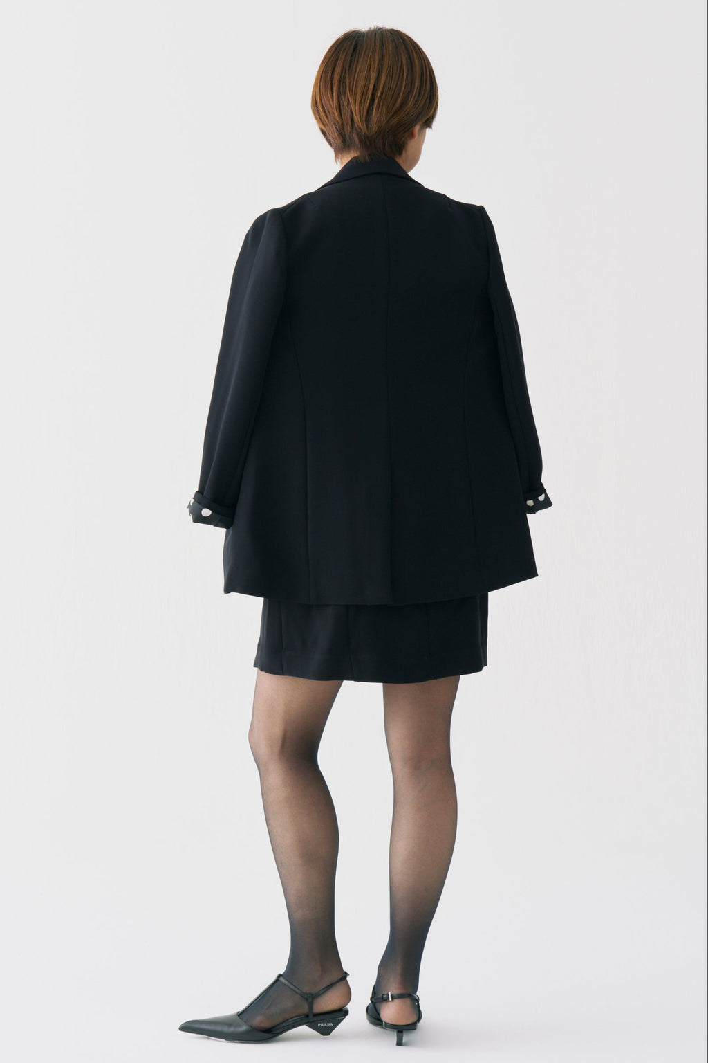 Sheer Dot Panel Mini Dress