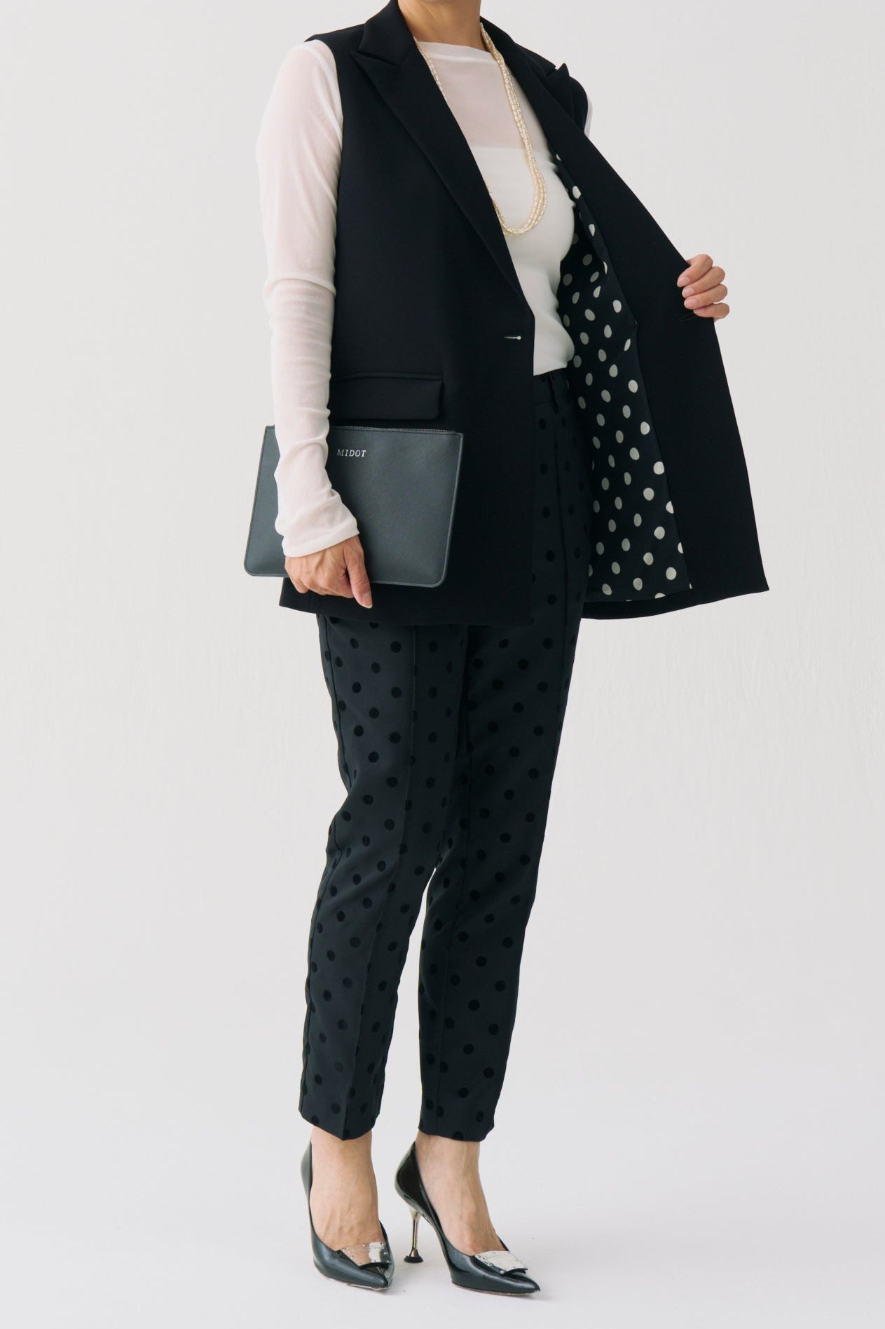 ペインページ Flocked Dot Pants – MIDOT