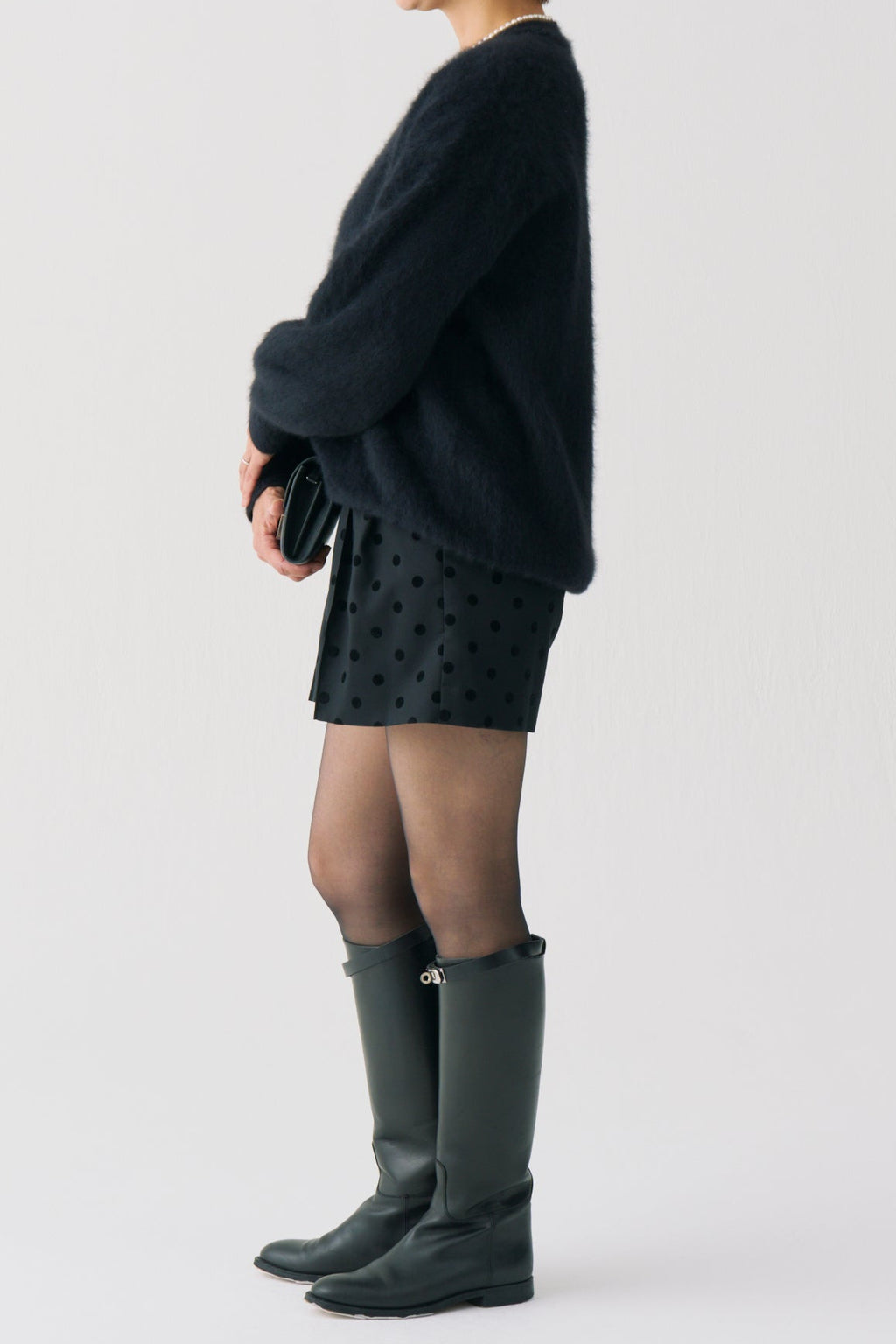 Flocked Dot Short Pants