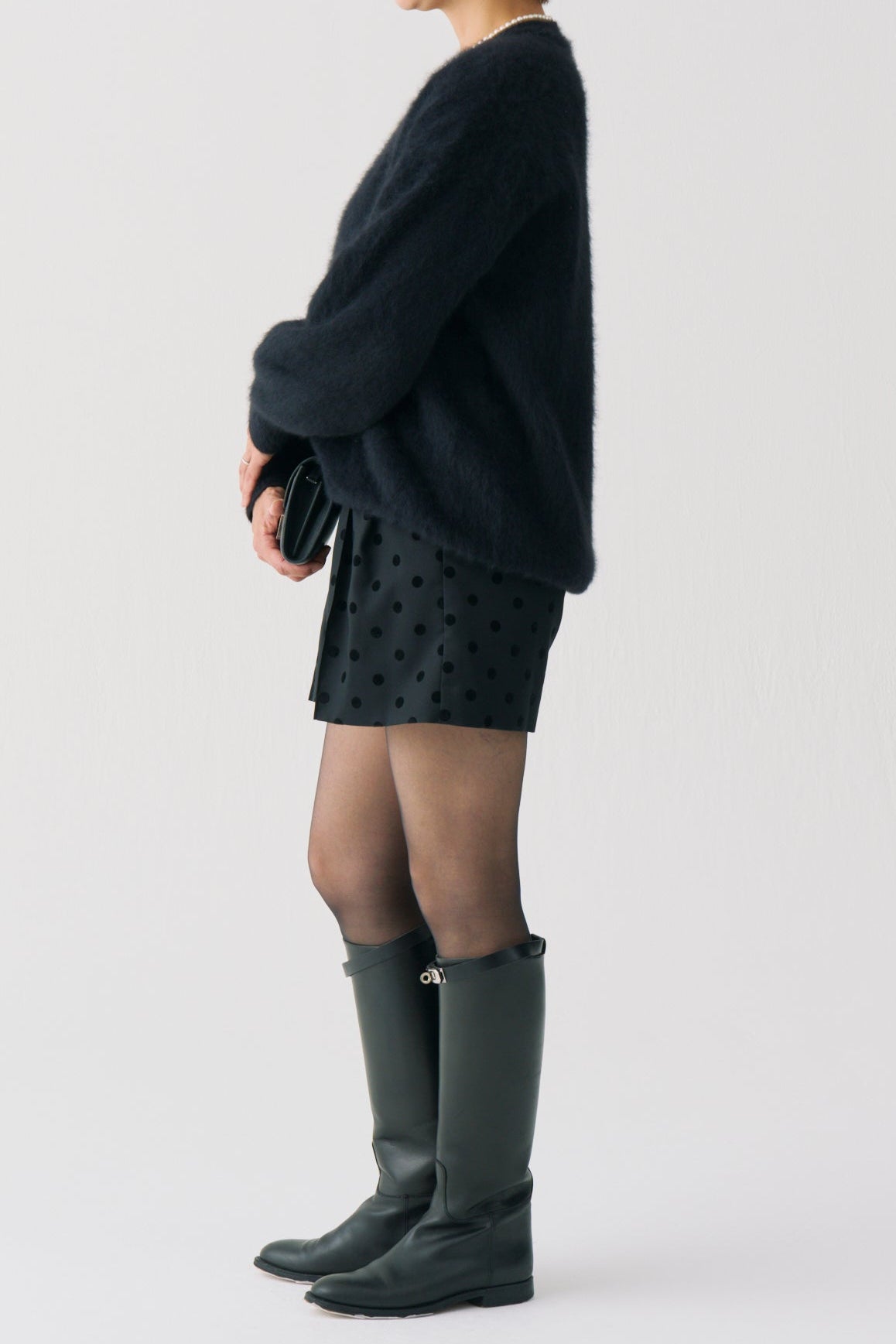 Flocked Dot Short Pants