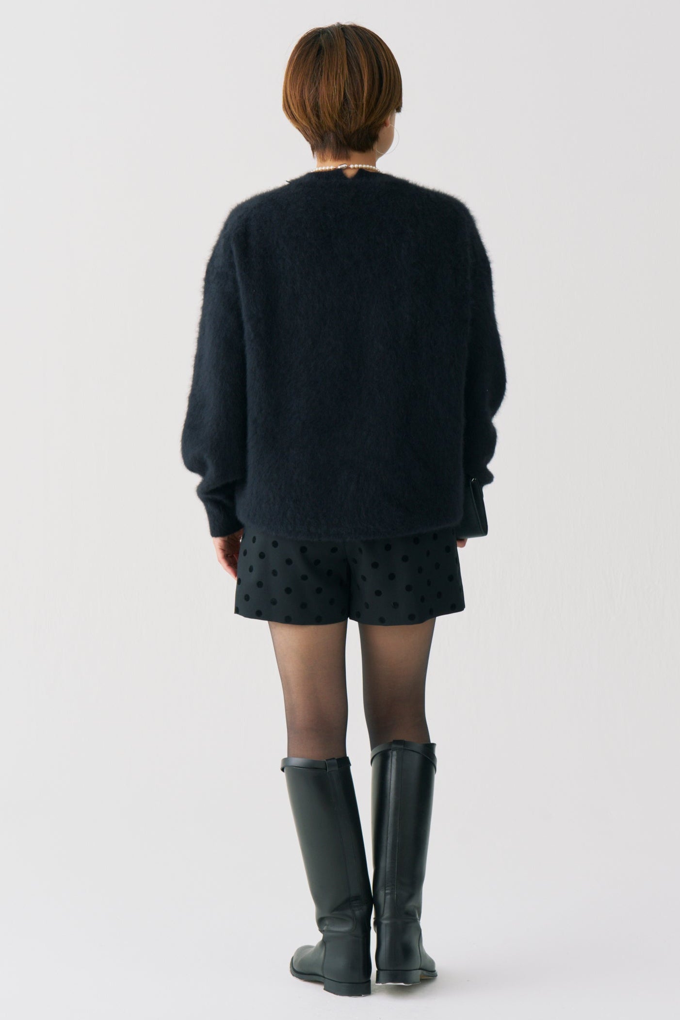 Flocked Dot Short Pants