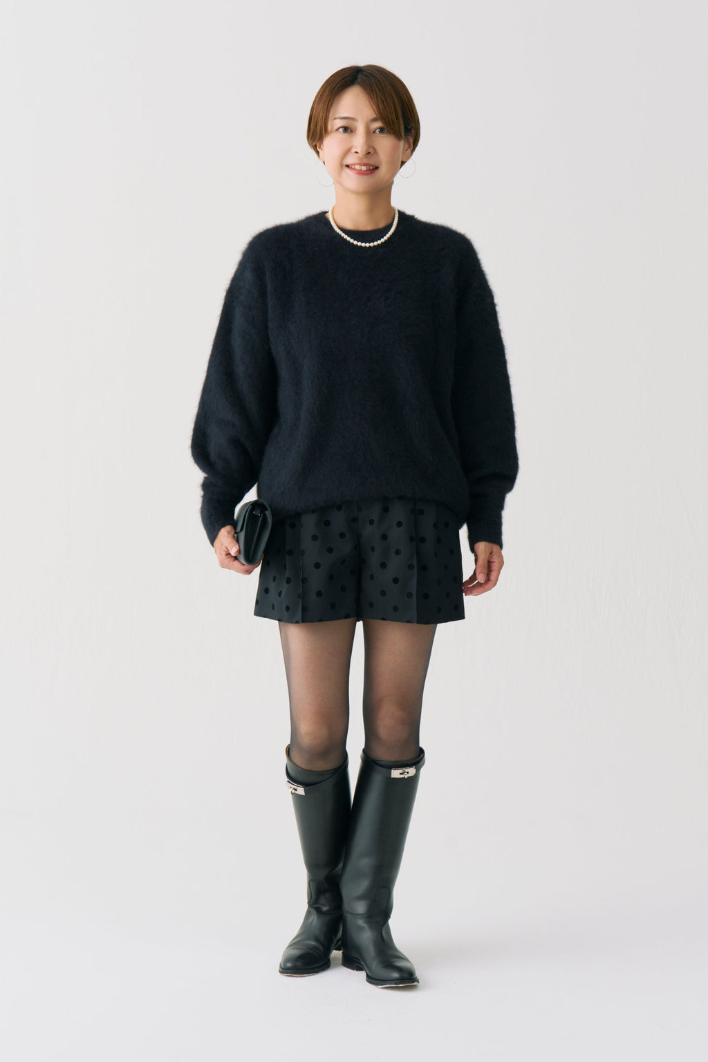 Flocked Dot Short Pants