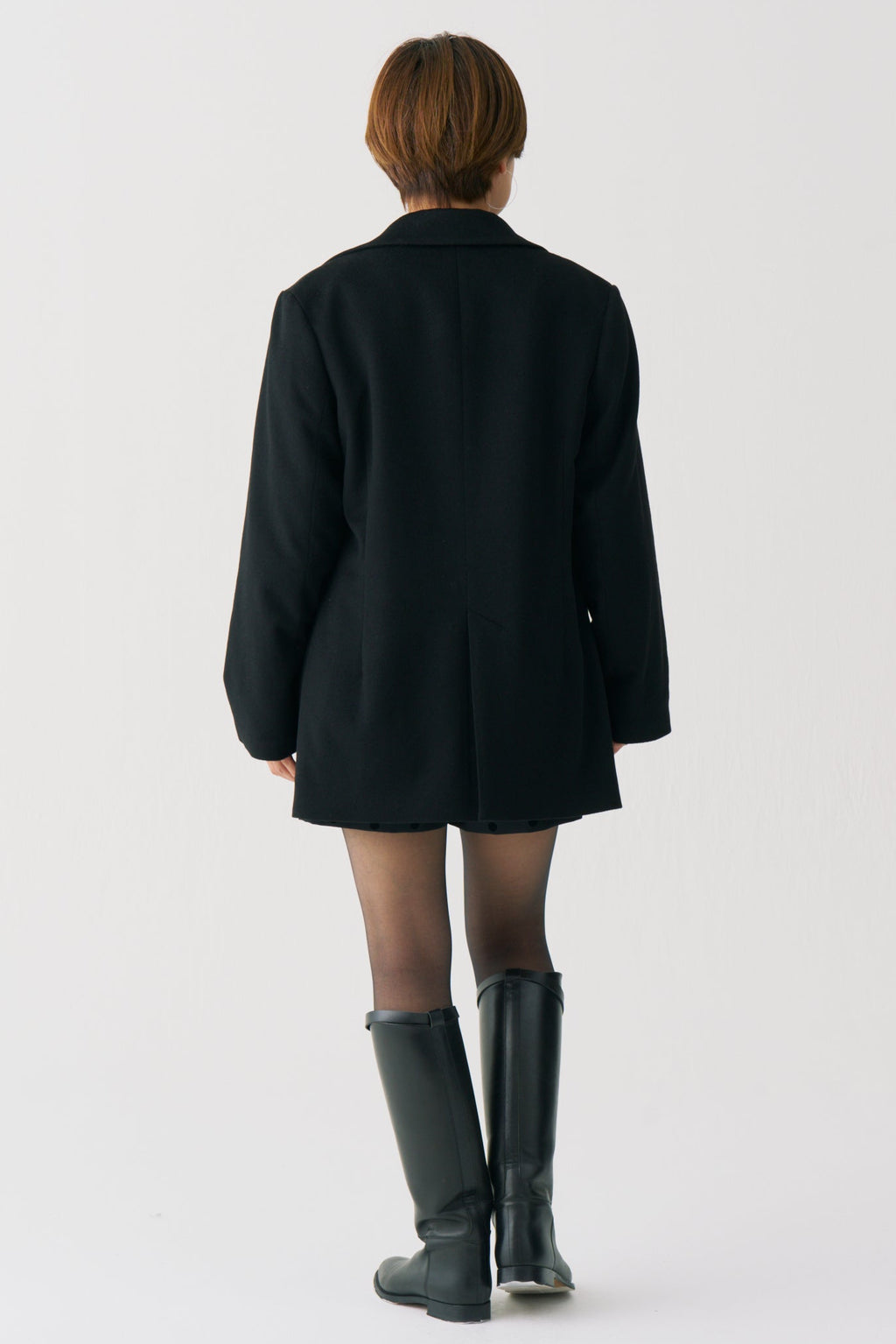 Dot Lining Cashmere Jacket Coat