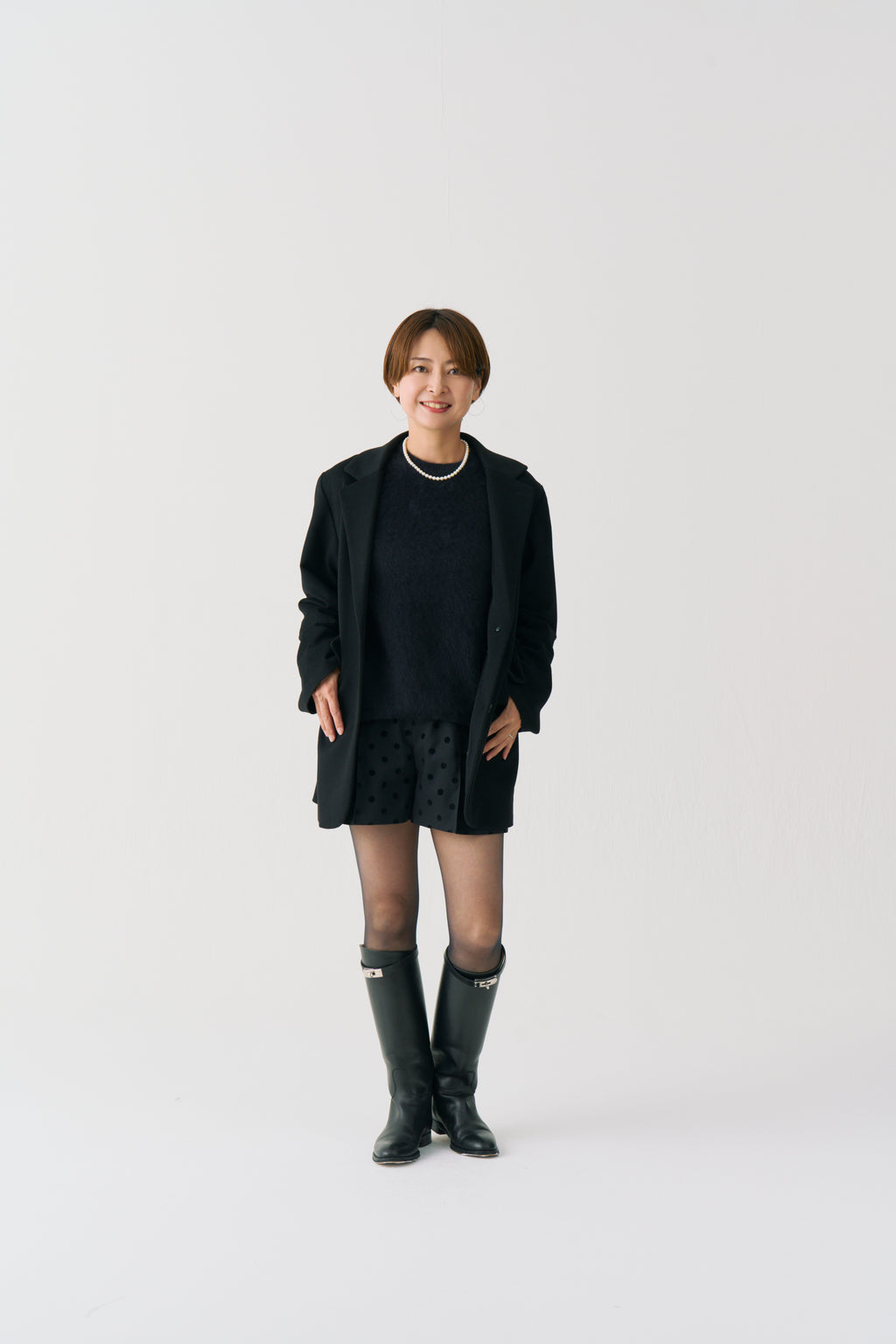Flocked Dot Short Pants