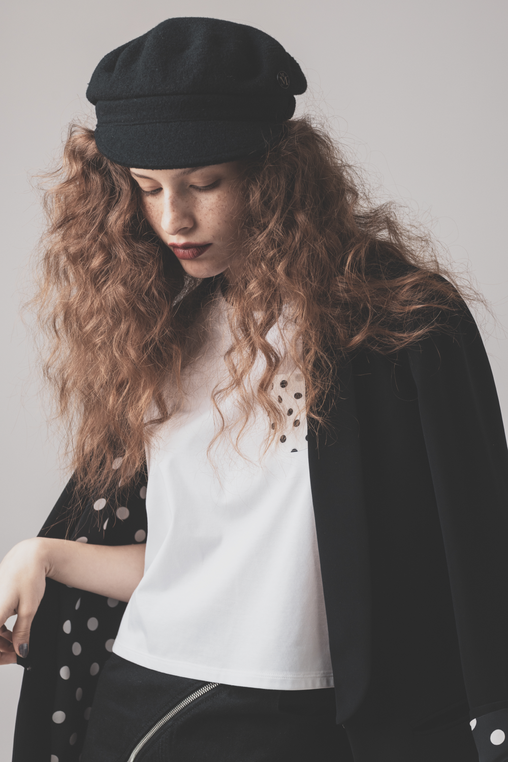 Dot Pocket Sleeveless Top