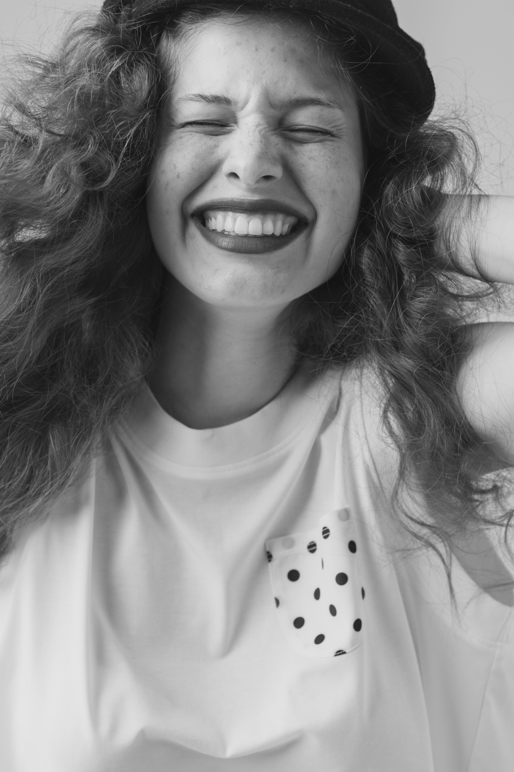 Dot Pocket Sleeveless Top