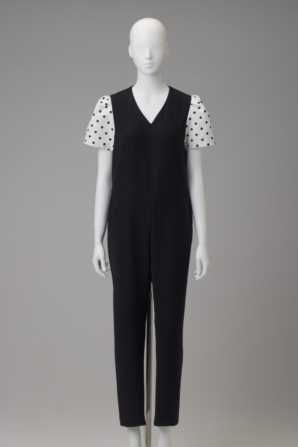Dot Puff Sleeve Jumpsuit