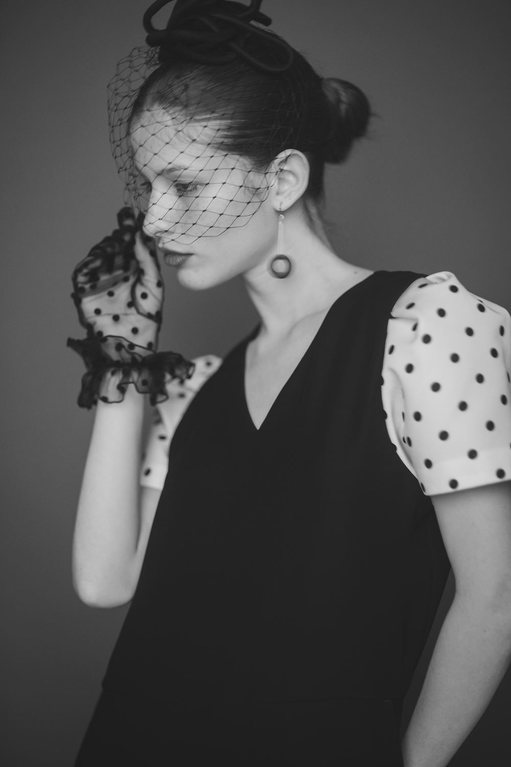 Dot Puff Sleeve Jumpsuit